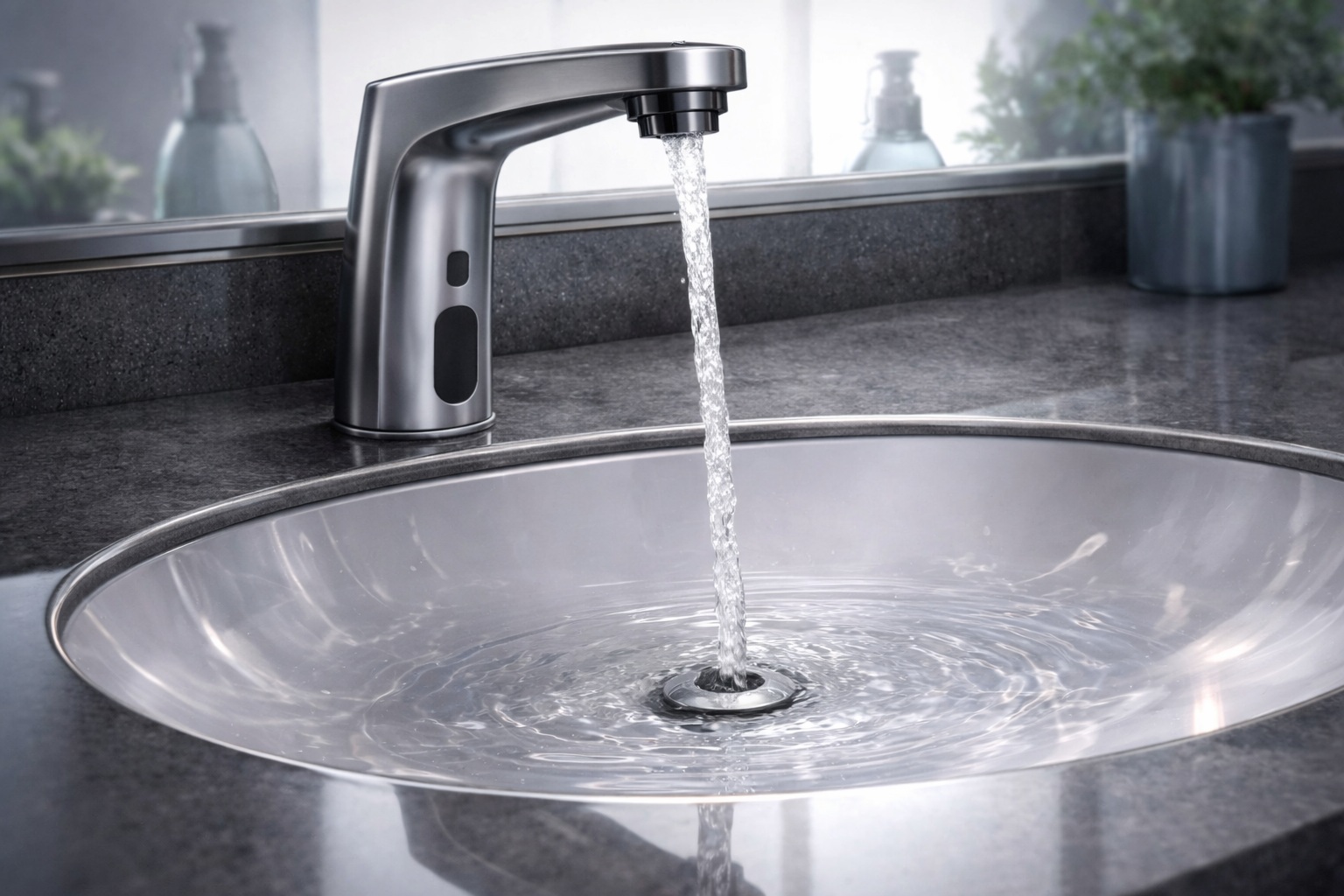 BathSelect Wella goose neck automatic sensor faucet model B510-BN